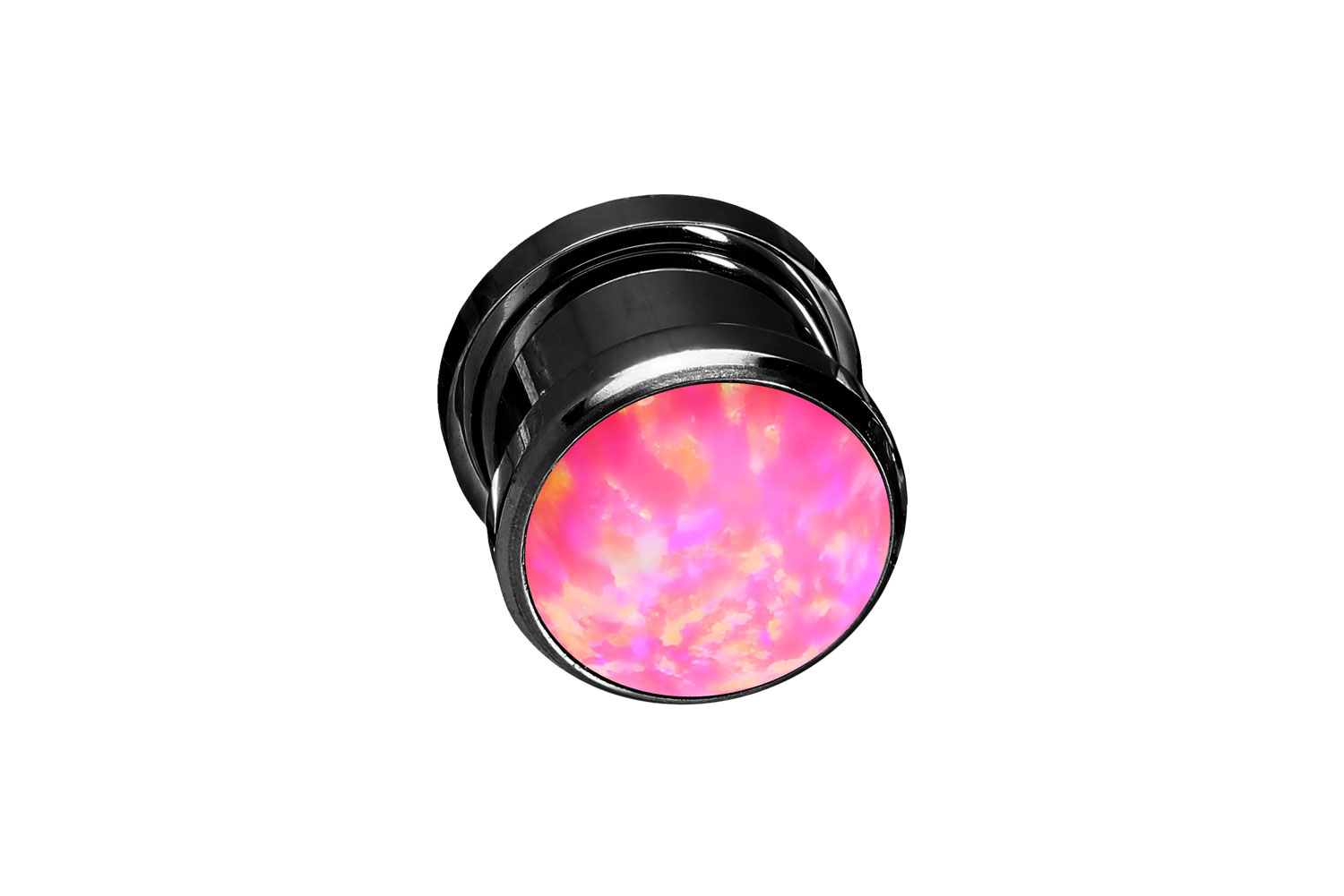 Chirurgenstahl Plug SYNTHETISCHER OPAL ++SALE++ von Piercingline